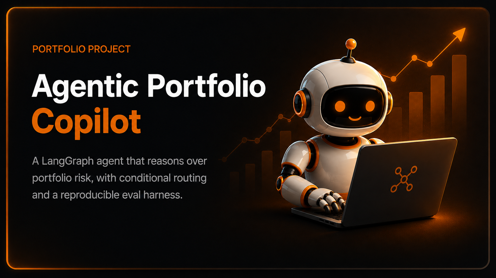 Agentic Portfolio Copilot - dark theme preview