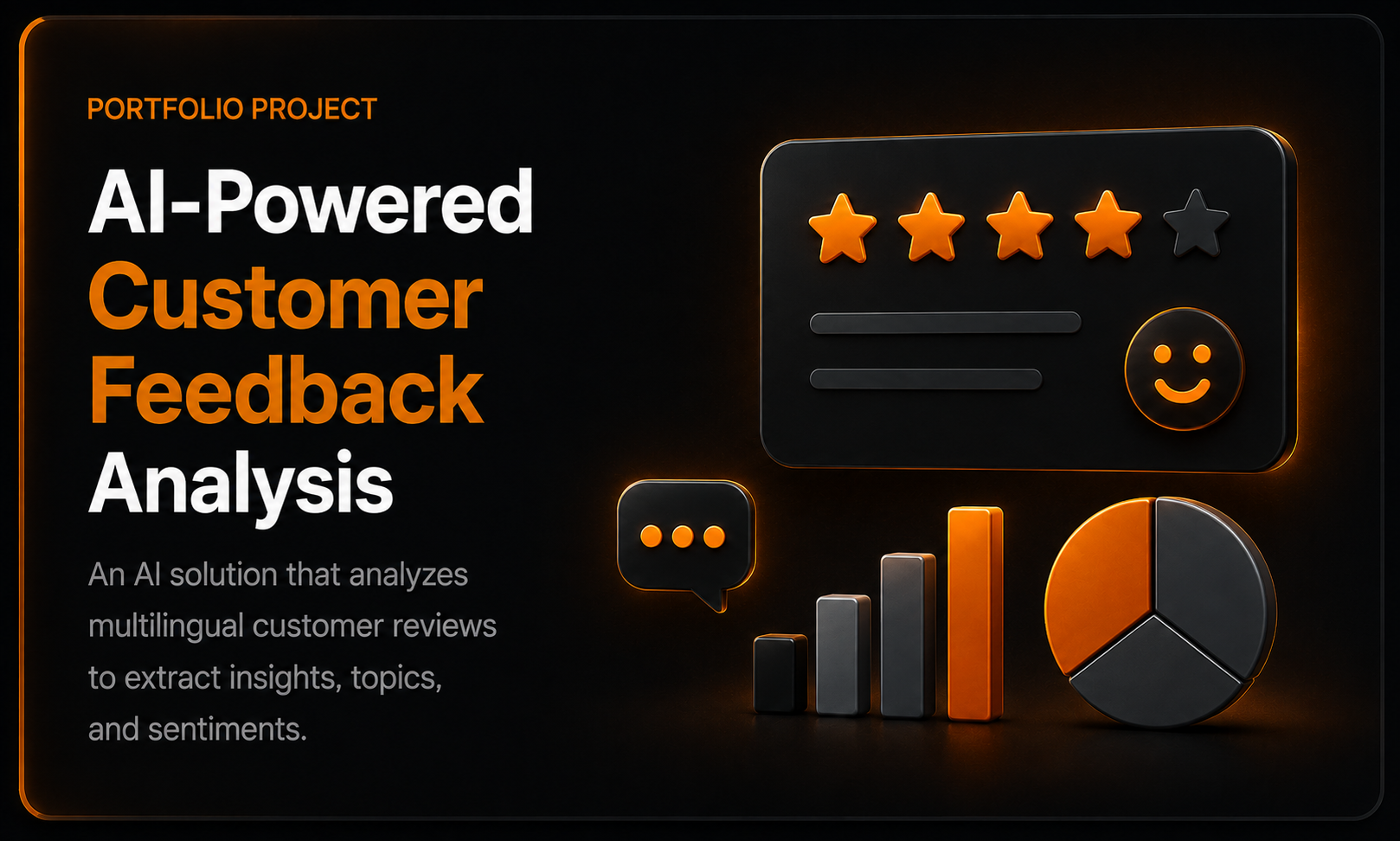 Feedback Sentiment Analysis - NLP - dark theme preview